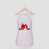 MANTFUP Woman's Racerback White Tank 